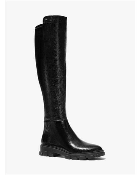 michael kors patent leather boots|michael kors ankle boots women.